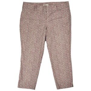 Ann Taylor LOFT Riviera Marisa Pants Size 14 Floral Print Cropped Office Preppy‎